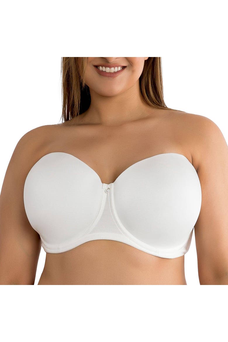 Elise Strapless Bra, Alternate, color, Pearl White