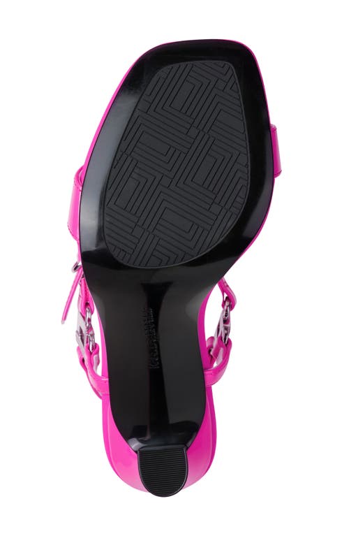 Karl Lagerfeld Paris Cybil Ankle Strap Sandal In Fuchsia