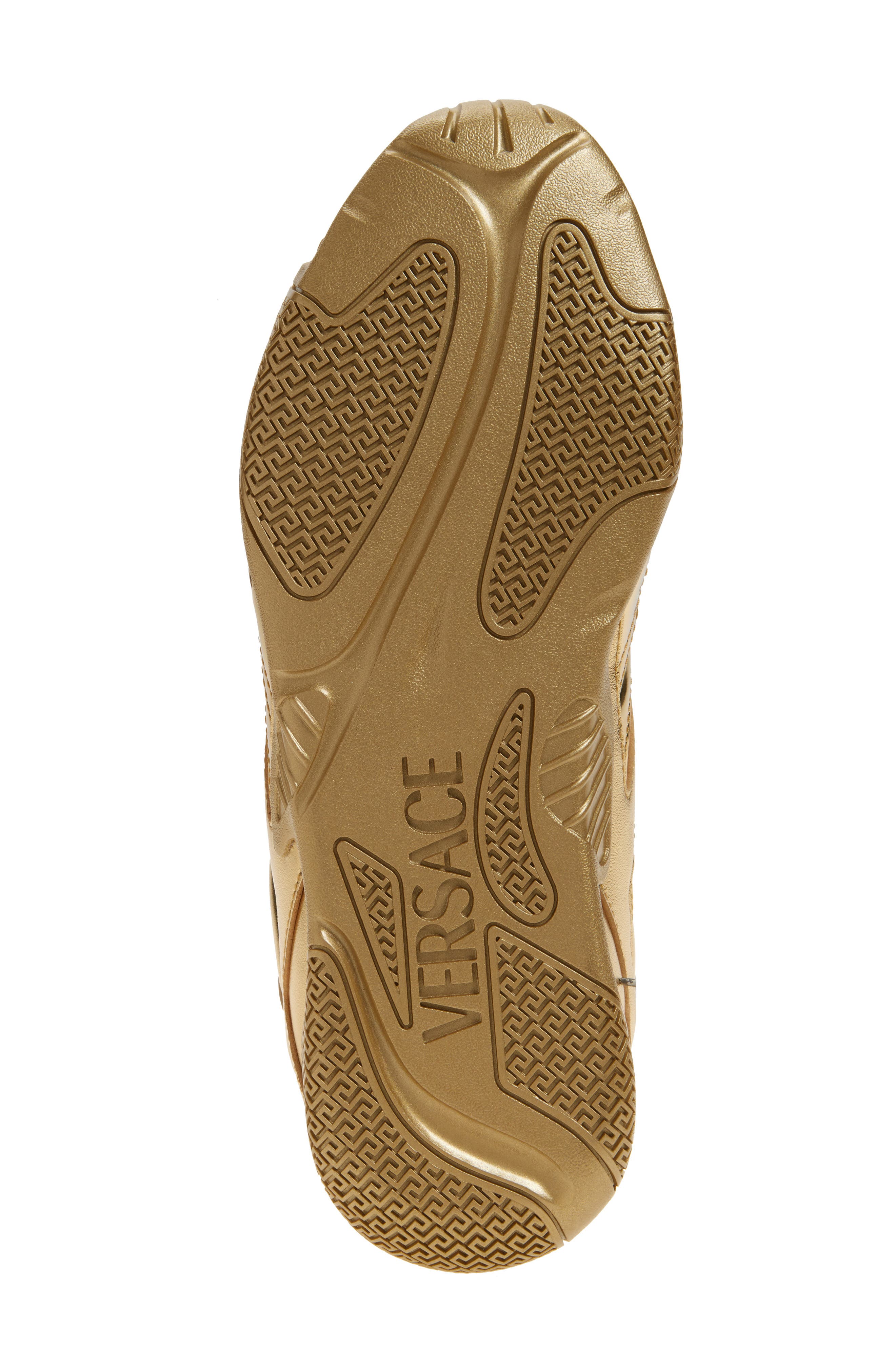 Versace Galaxia Metallic Leather Sneaker, Alternate, color, 