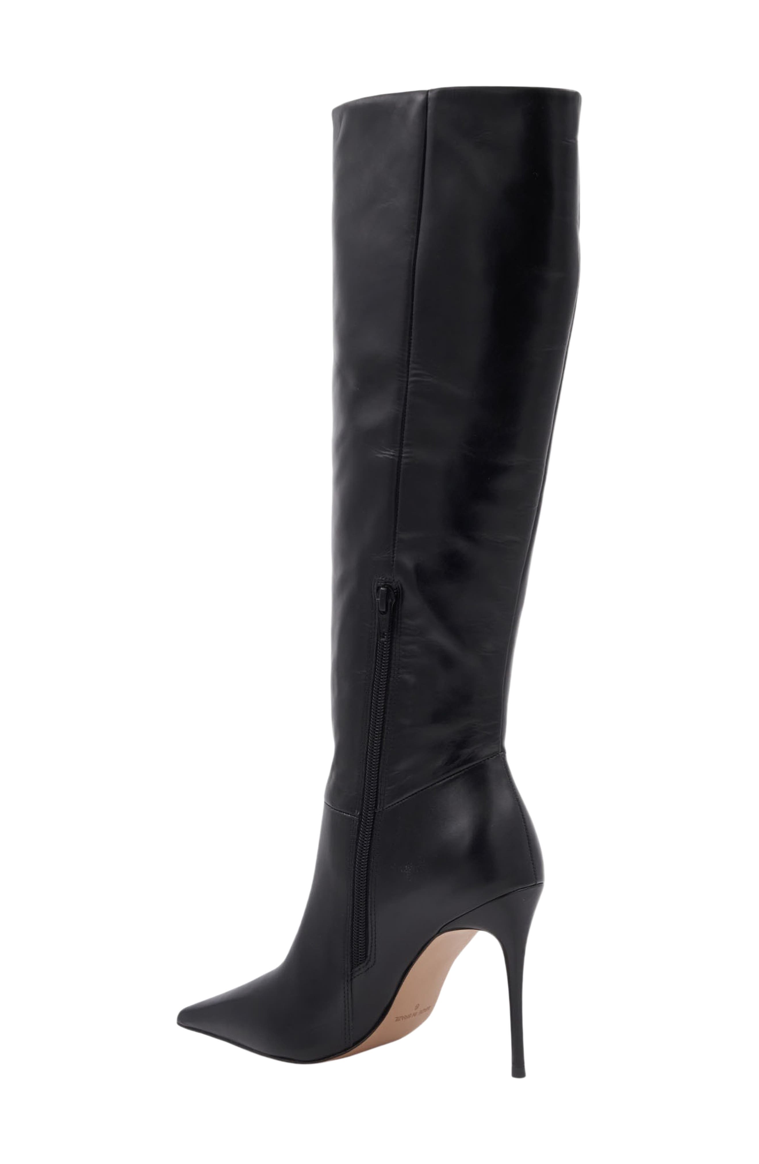 Imani Leather Knee High Boot, Alternate, color, BLACK LEATHER