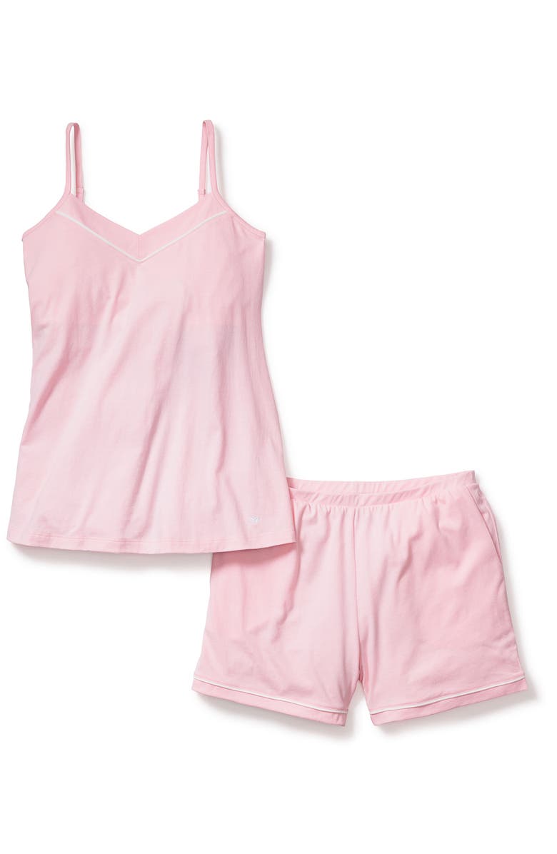Petite Plume Sylvie Luxe Pima Cotton Short Pajamas, Alternate, color, Pink