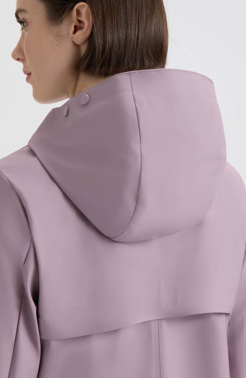 Hunter Short Rubberized Waterproof Rain Jacket In Purple