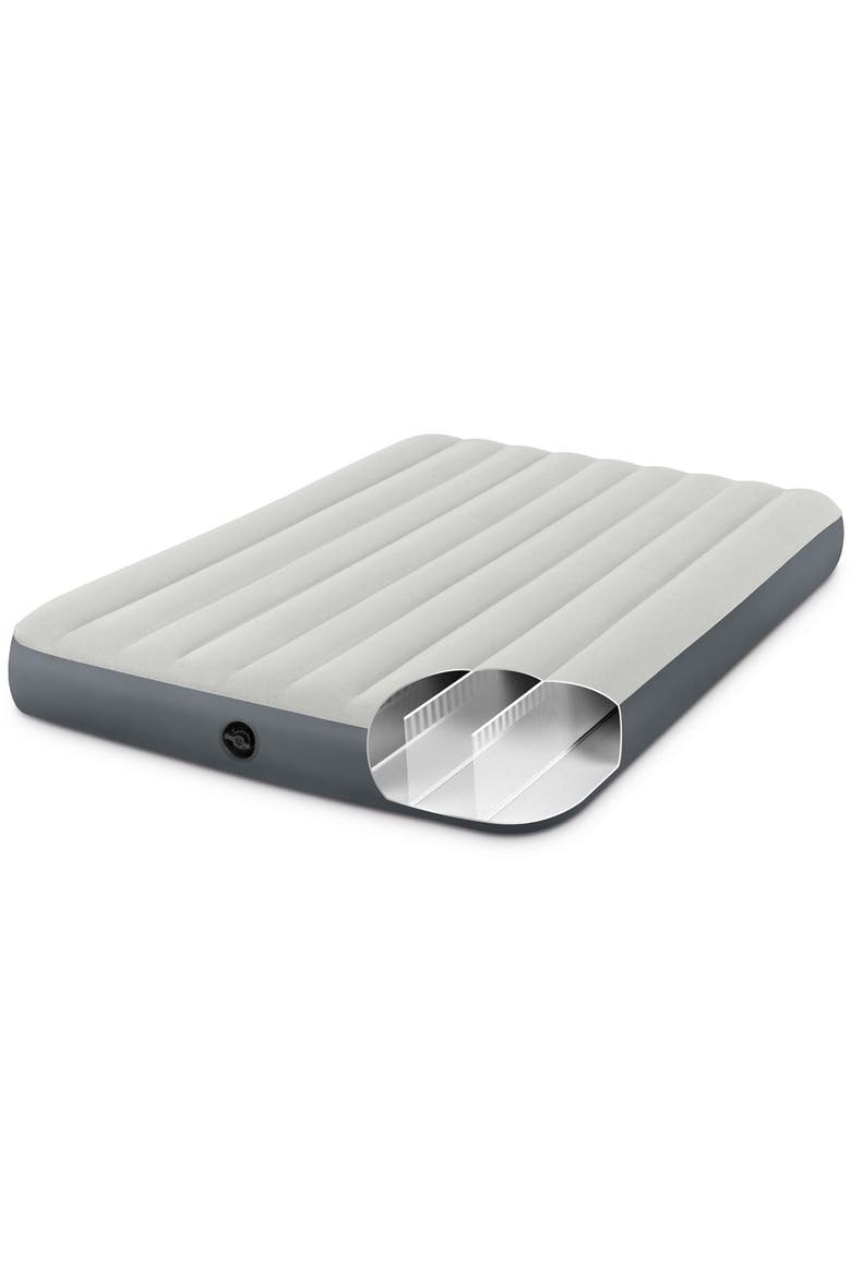 Intex Queen 10" Dura-Beam Fiber-Tech Air Mattress, Alternate, color, Gray