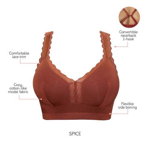 Parfait Dalis Wire-free Bralette In Brown