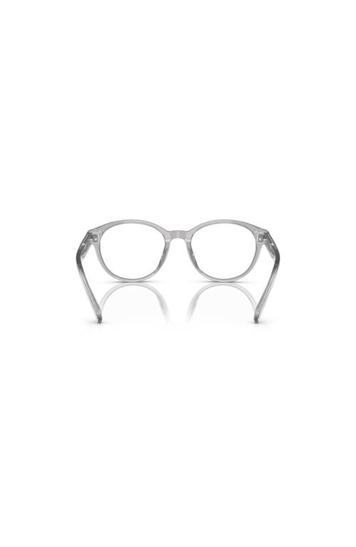 Polo Ralph Lauren 49mm Round Optical Glasses In Metallic