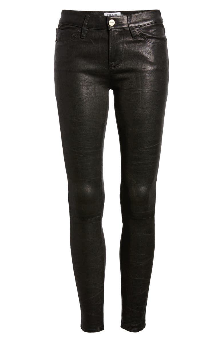 FRAME 'Le Skinny' Lambskin Leather Pants, Alternate, color,