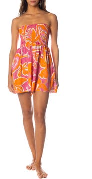 Maaji Betty Flamingo Glow Strapless Cover-Up Romper