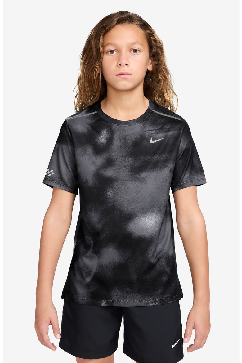 Kids' Miler Dri-FIT Training T-Shirt, Main, color, BLACK/REFLECTIVE SILVER