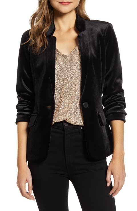 Gibson x Hi Sugarplum! Holiday Mimi Velvet Blazer (Regular & Petite)