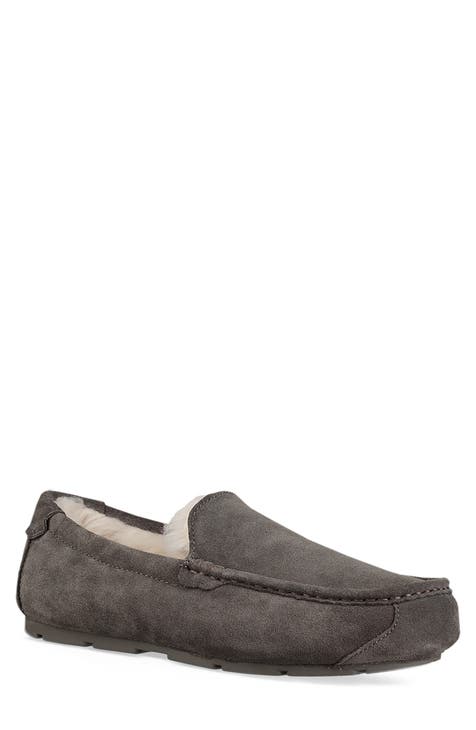 Mens ugg slippers grey best sale