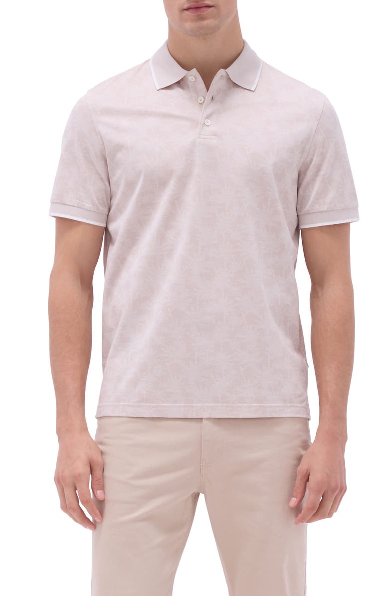 Bugatchi Tipped Piqué Cotton Blend Polo, Main, color, 