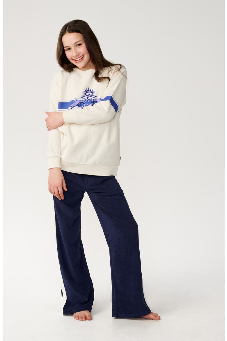 Kids' Dolphin Archive Crewneck Sweatshirt, Alternate, color, BONE