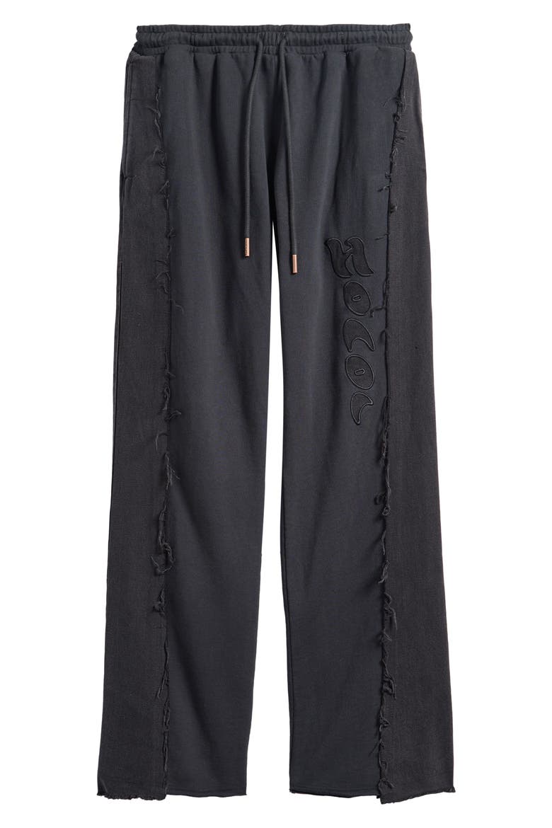 Mixed Media Sweatpants, Alternate, color, BLACK