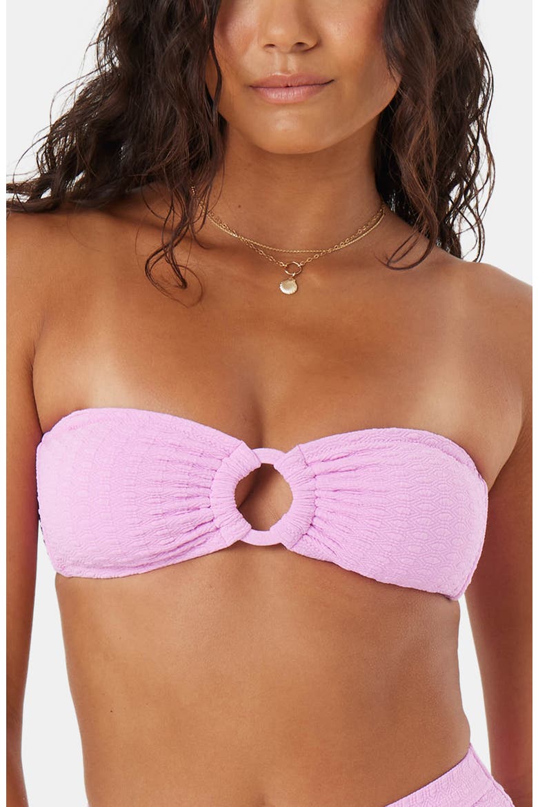 Haleiwa Bandeau Bikini Top, Alternate, color, LILAC