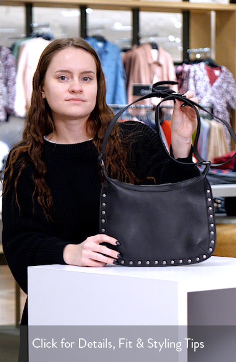 Stud Leather Crossbody Bag, sales video thumbnail