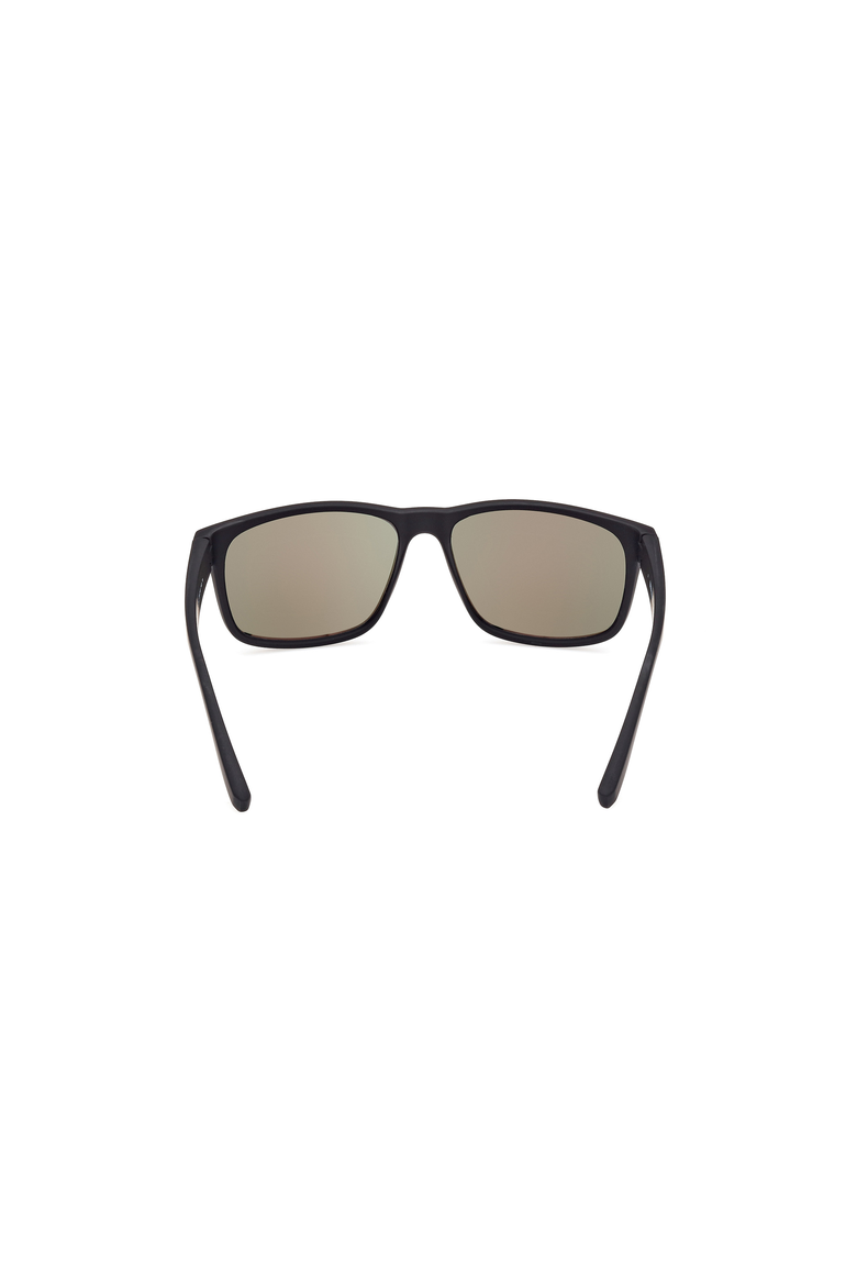 Flat Top Rectangular Sport Sunglasses, Alternate, color, Black