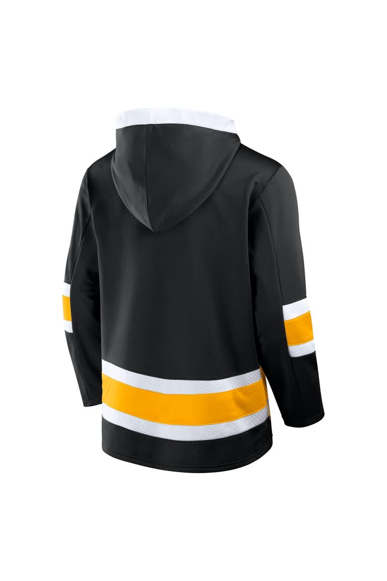 Men's Fanatics  Black Boston Bruins Inside Line Fleece Pullover Hoodie, Alternate, color, Black