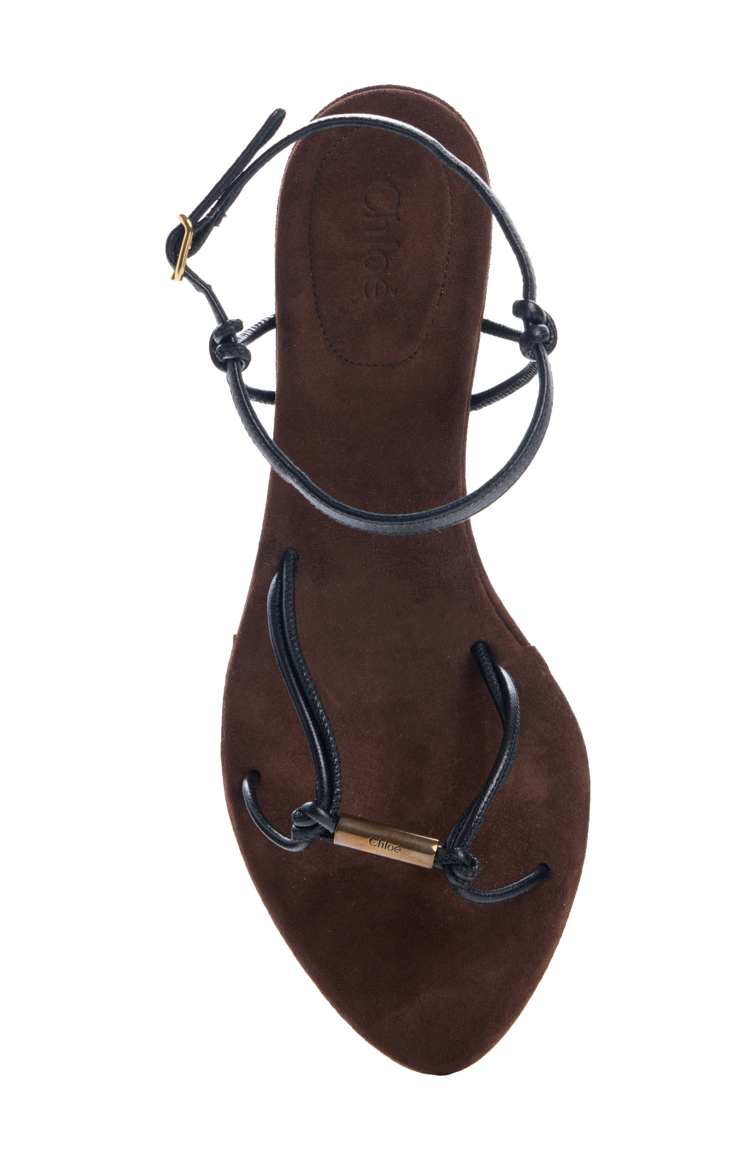 Matilda Knotted Sandal, Alternate, color, BLACK