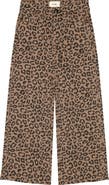 DL1961 Kids' Nini Leopard Print Wide Leg Jeans