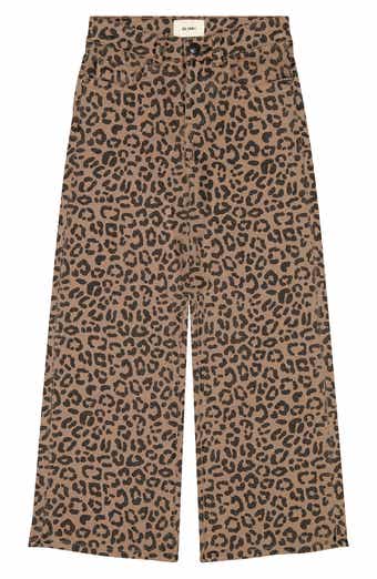Kids' Nini Leopard Print Wide Leg Jeans
