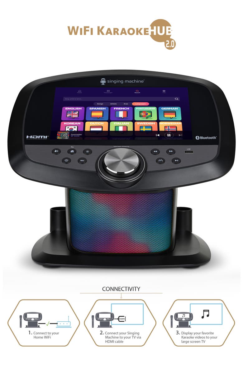 Karaoke Wi-Fi Hub, Alternate, color, BLACK