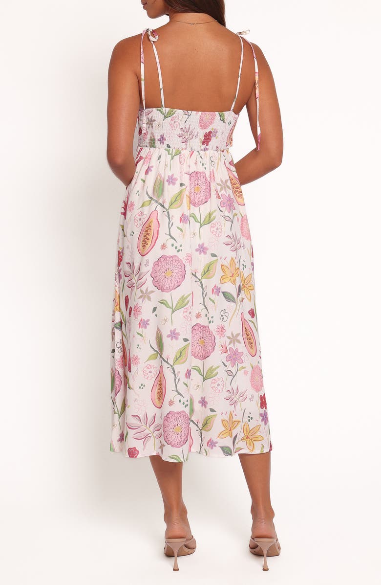 Petal & Pup Stazie Floral Linen Blend Midi Sundress, Alternate, color, Garden Floral