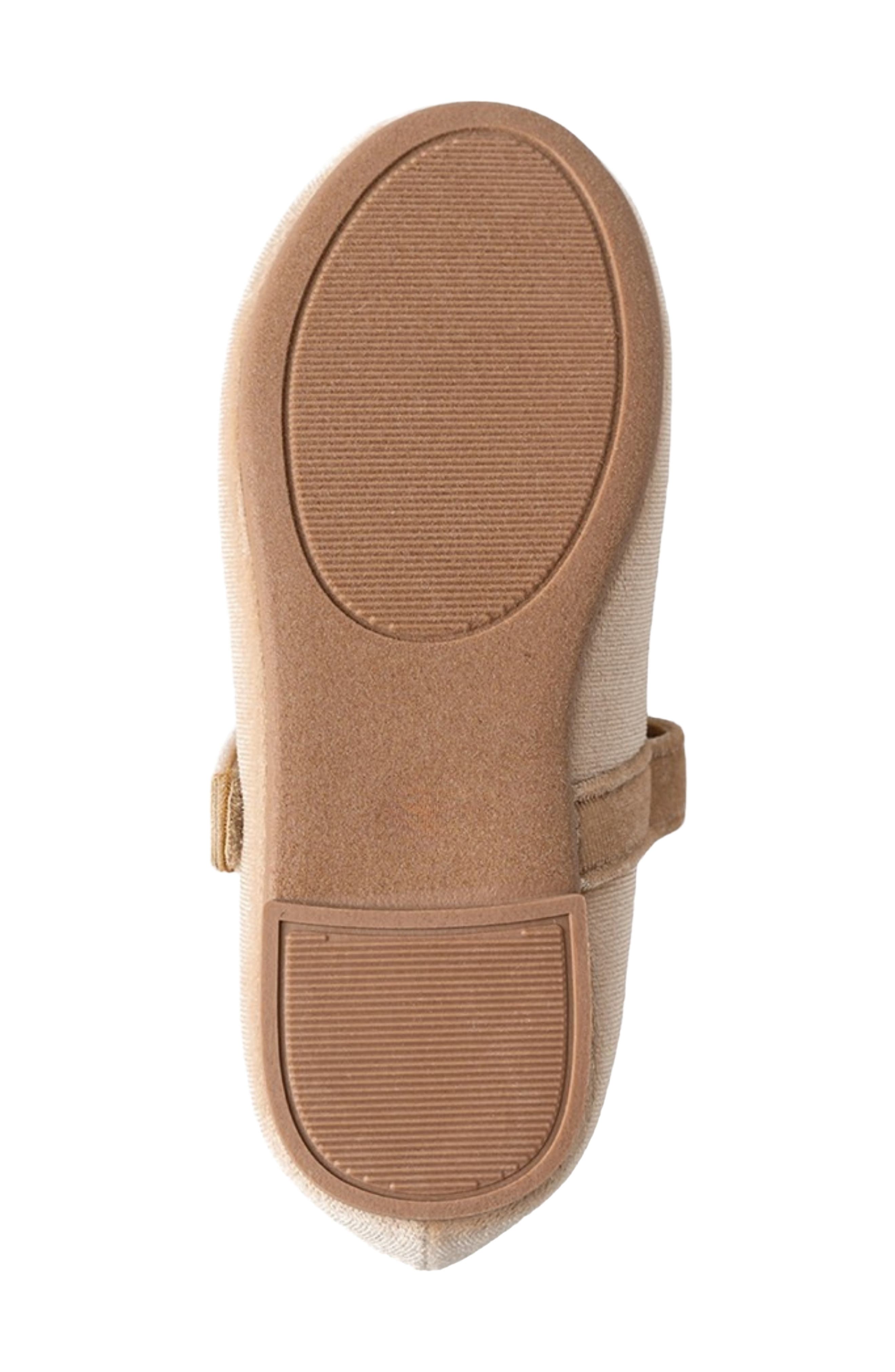 Kids' Velvet Mary Jane Flat, Alternate, color, TAUPE