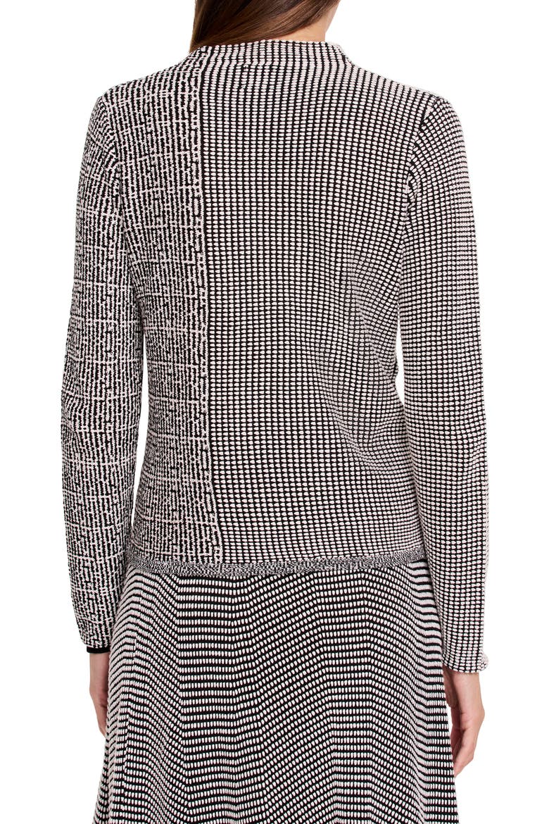 Pixel Funnel Neck Cotton Blend Sweater, Alternate, color, CREAM MULTI