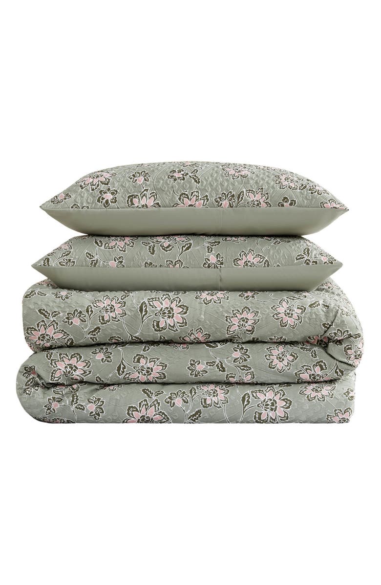 Jessica Simpson Botani Duvet Set, Main, color, Sage Green