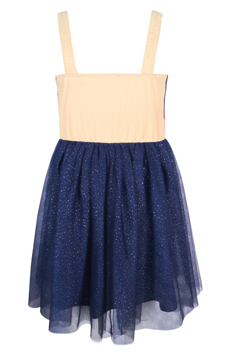 Zunie Kids' Americana Open Stitch Dress, Alternate, color, Navy Multi