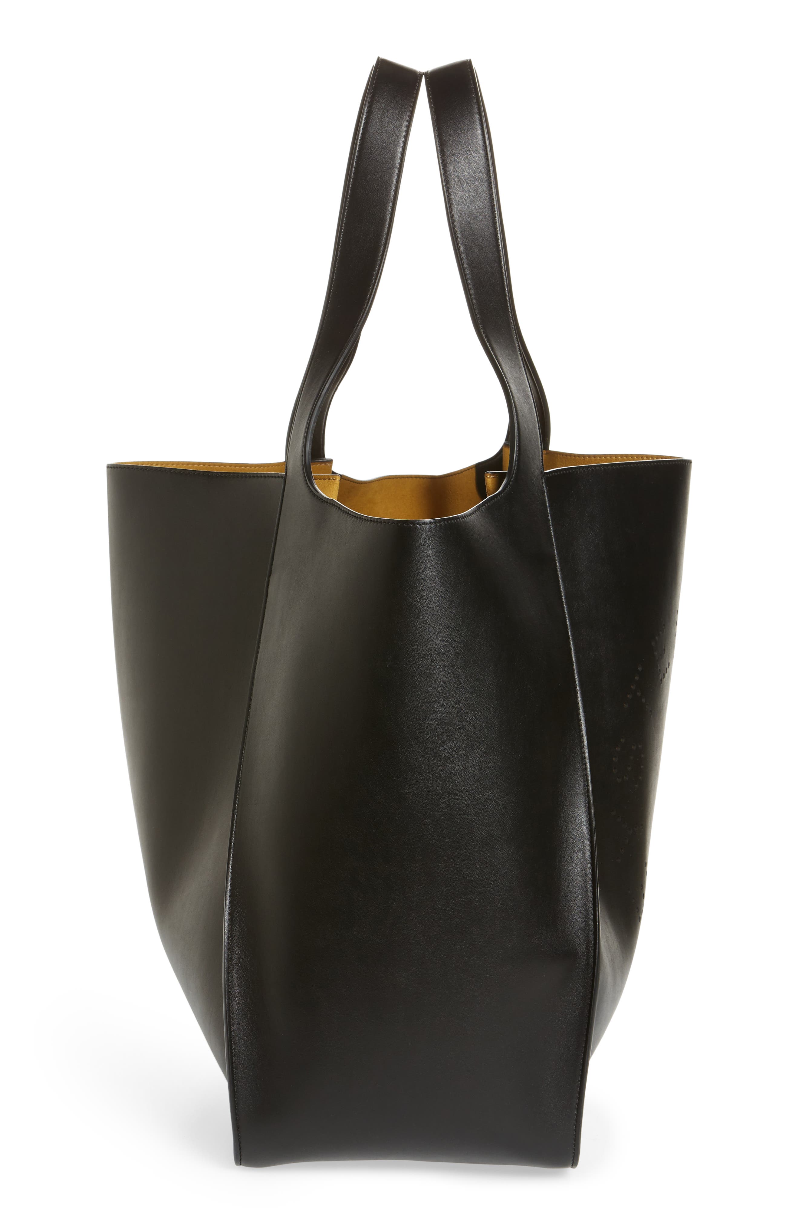 Stella McCartney Extra Large Perforated Logo Faux Leather Tote, Alternate, color, 