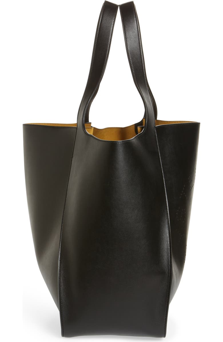 Stella McCartney Extra Large Perforated Logo Faux Leather Tote, Alternate, color,
