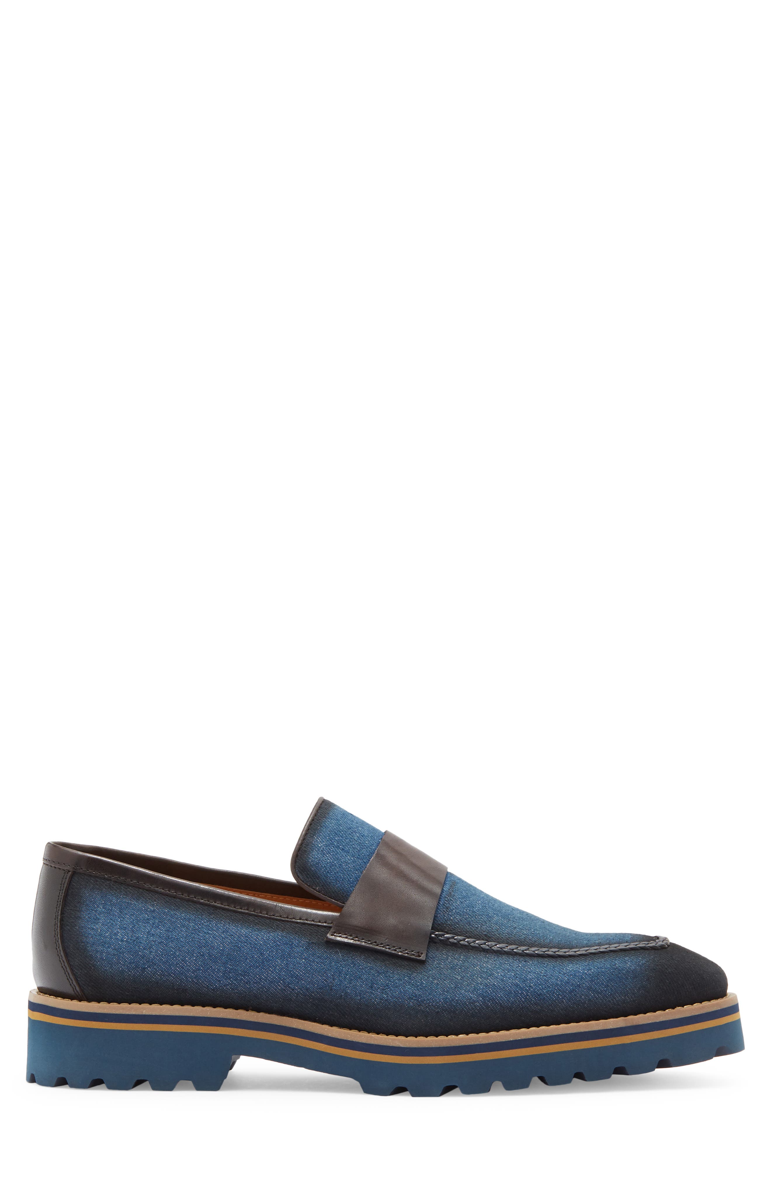 Corsica Penny Loafer, Alternate, color, BLUE