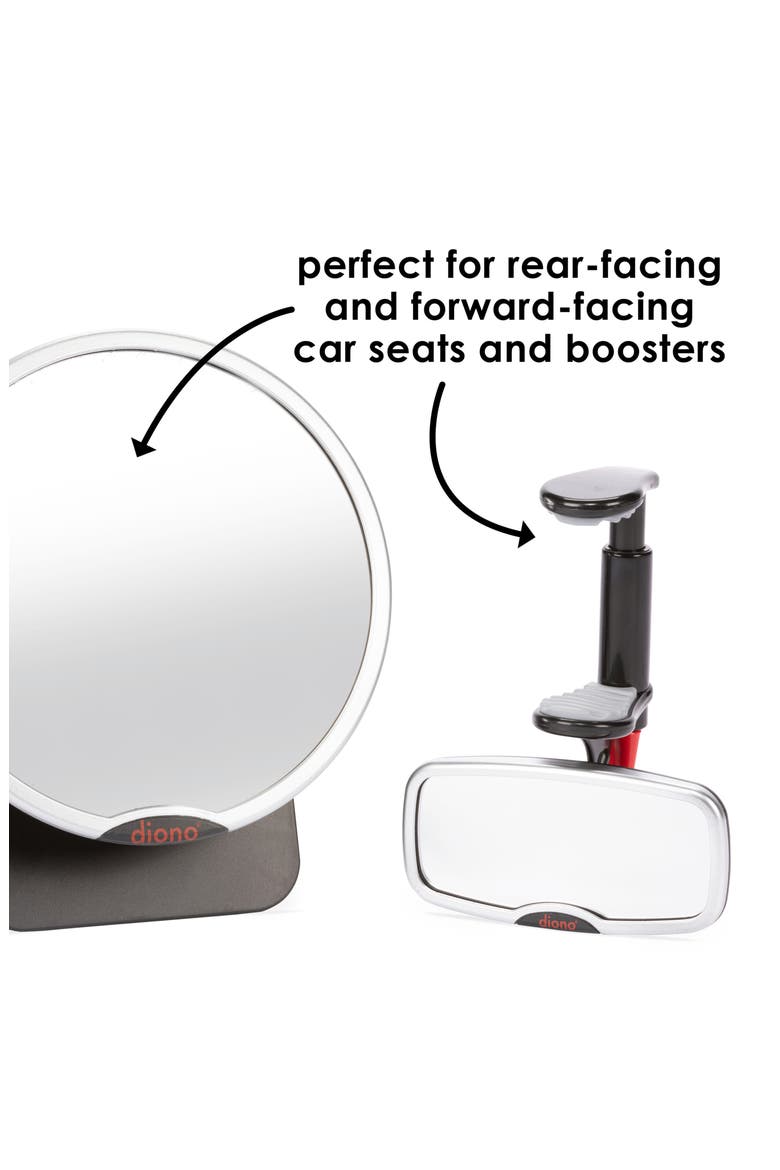 Easy View & See Me Too Car Mirror Set, Alternate, color, SILVER