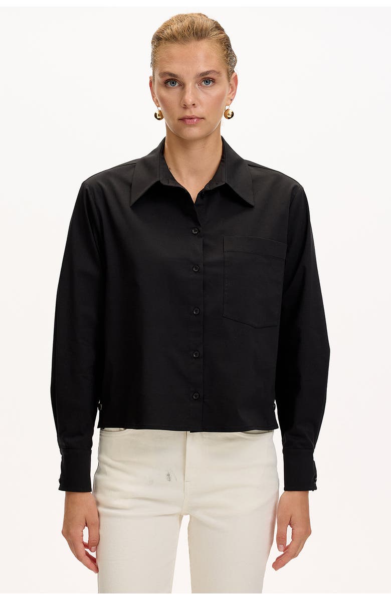 Exquise Theodora Long Sleeve Shirt, Alternate, color, Black
