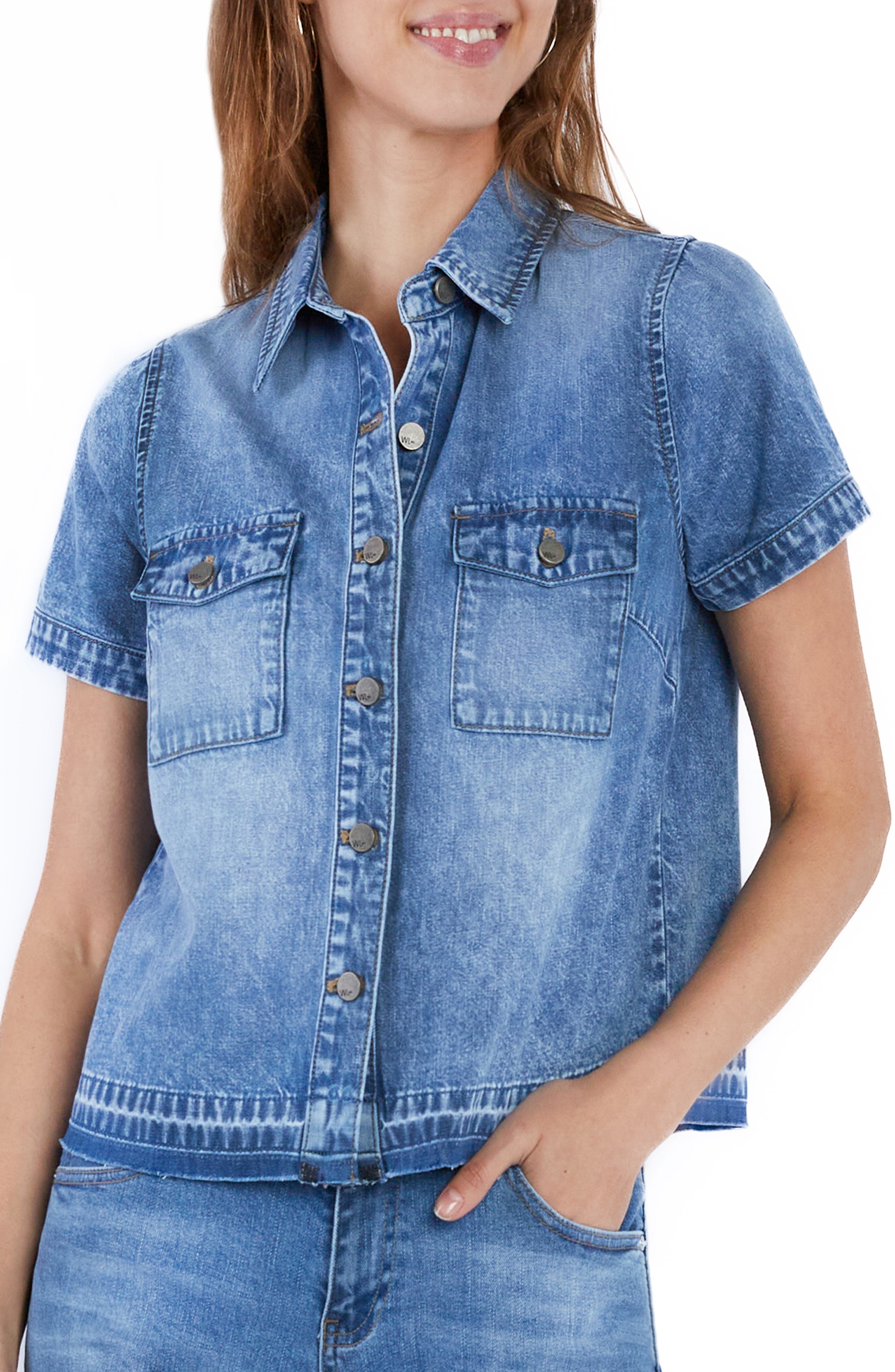 Sara Short Sleeve Denim Shirt