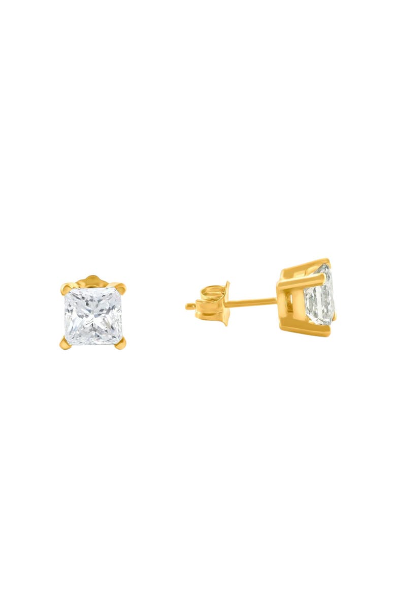 Bliss Diamond 1 1/4Ct Princess Cut Diamond Studs in 14k or Gold Lab Grown, Alternate, color, 14K Yellow Gold