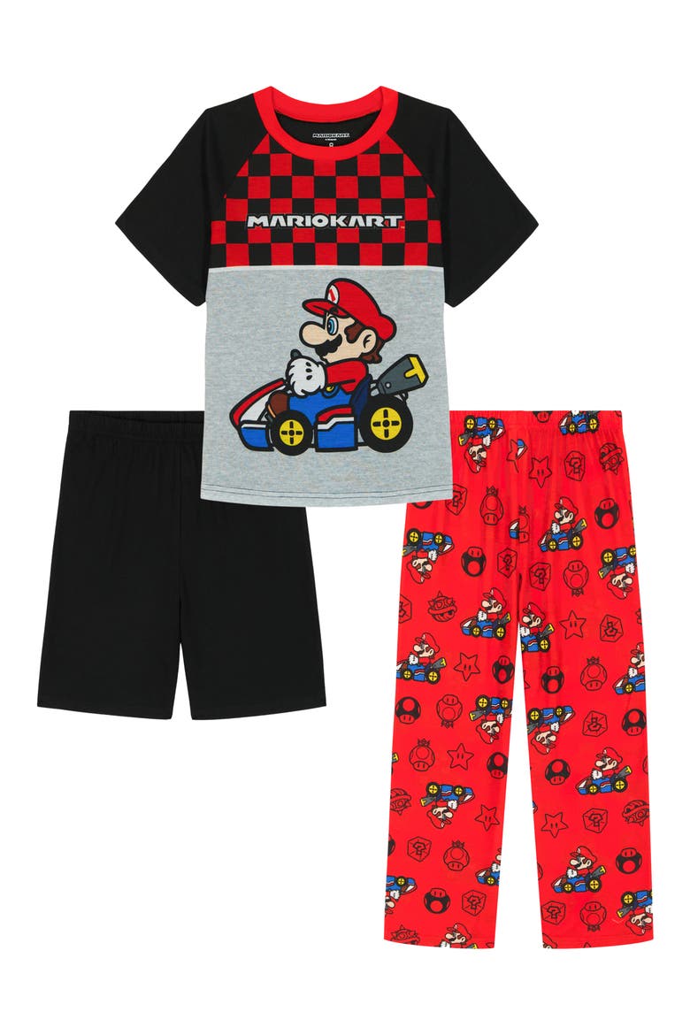 Kids' Mario Three-Piece Pajamas, Main, color, RED