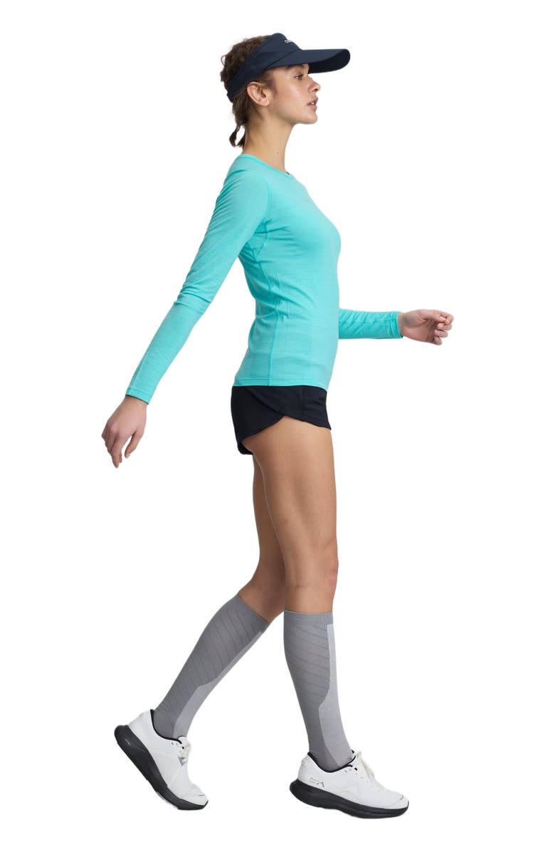 COZY ZERO Women's 100% Merino Lightweight Soft L/S Crew, Alternate, color, Turqoise