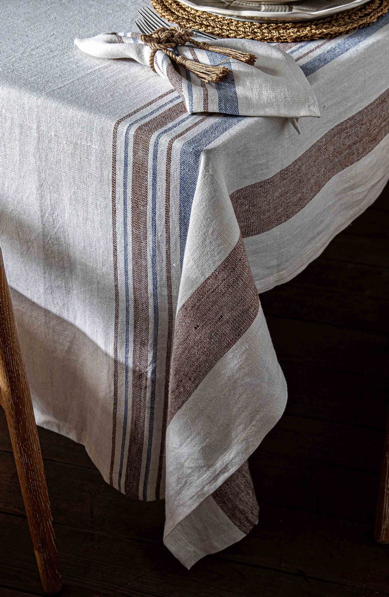 Juliska Danish Stripe Table Runner, Alternate, color, Taupe