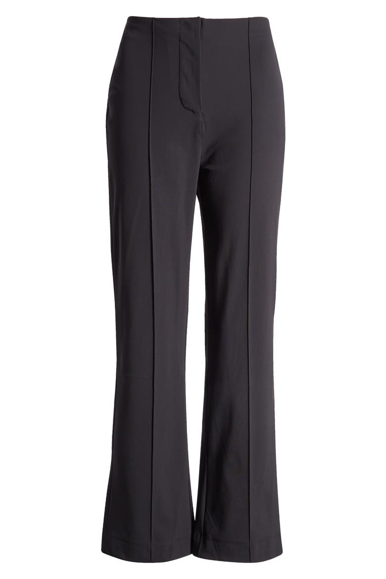 Arctic Explorer Pintuck Crop Flare Pants, Alternate, color, BLACK