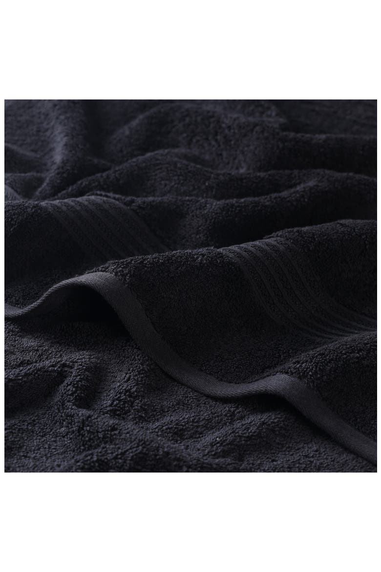 Egyptian Cotton Highly Absorbent Solid 8-Piece Towel Set, Alternate, color, BLACK
