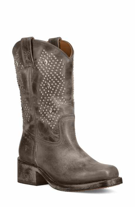 Campus Deco Stud Leather Western Boot