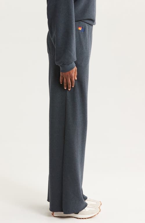 Aviator Nation Rugby Stitch Wide Leg Sweatpants