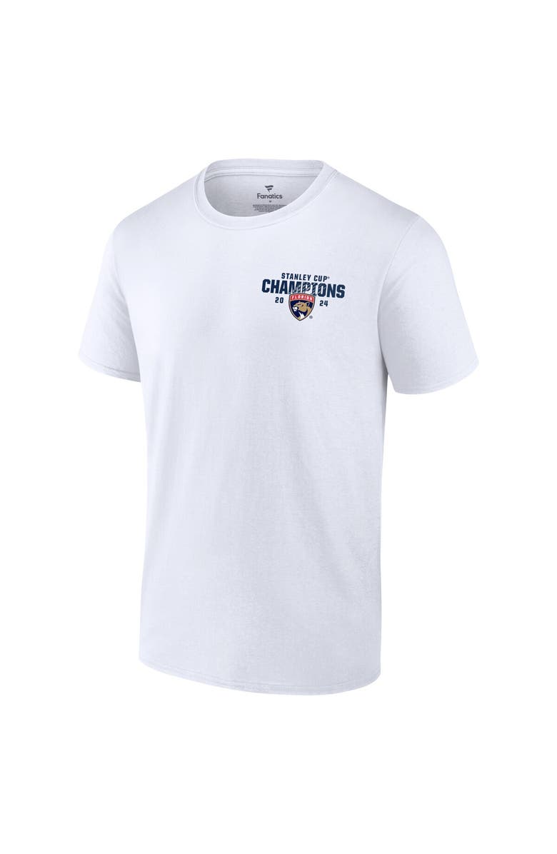 FANATICS Men's Fanatics White Florida Panthers 2024 Stanley Cup Champions Jersey Roster T-Shirt, Alternate, color,