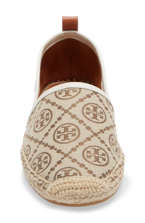 Tory Burch T Monogram Espadrille Flat In Neutral