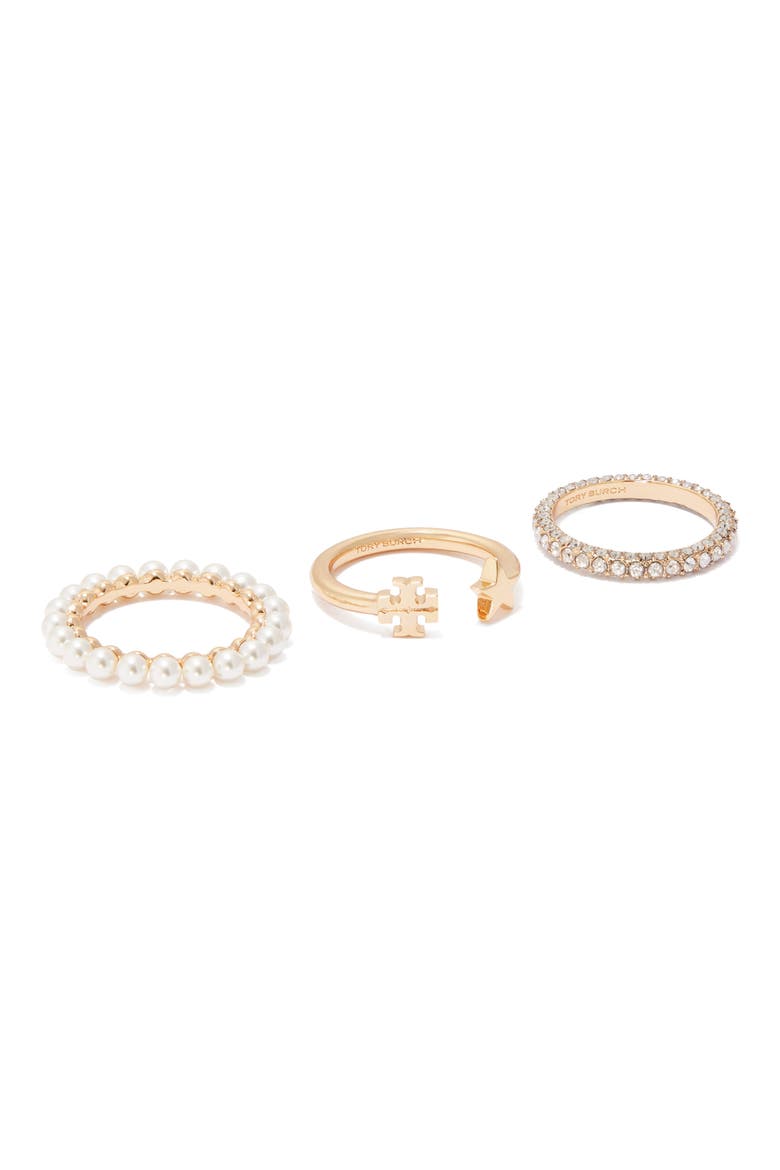 Moondance Set of 3 Stacking Rings, Alternate, color, TORY GOLD / CREAM / CRYSTAL