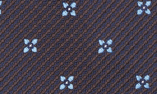 Brooks Brothers Petal Flower Neat Tie In Brown