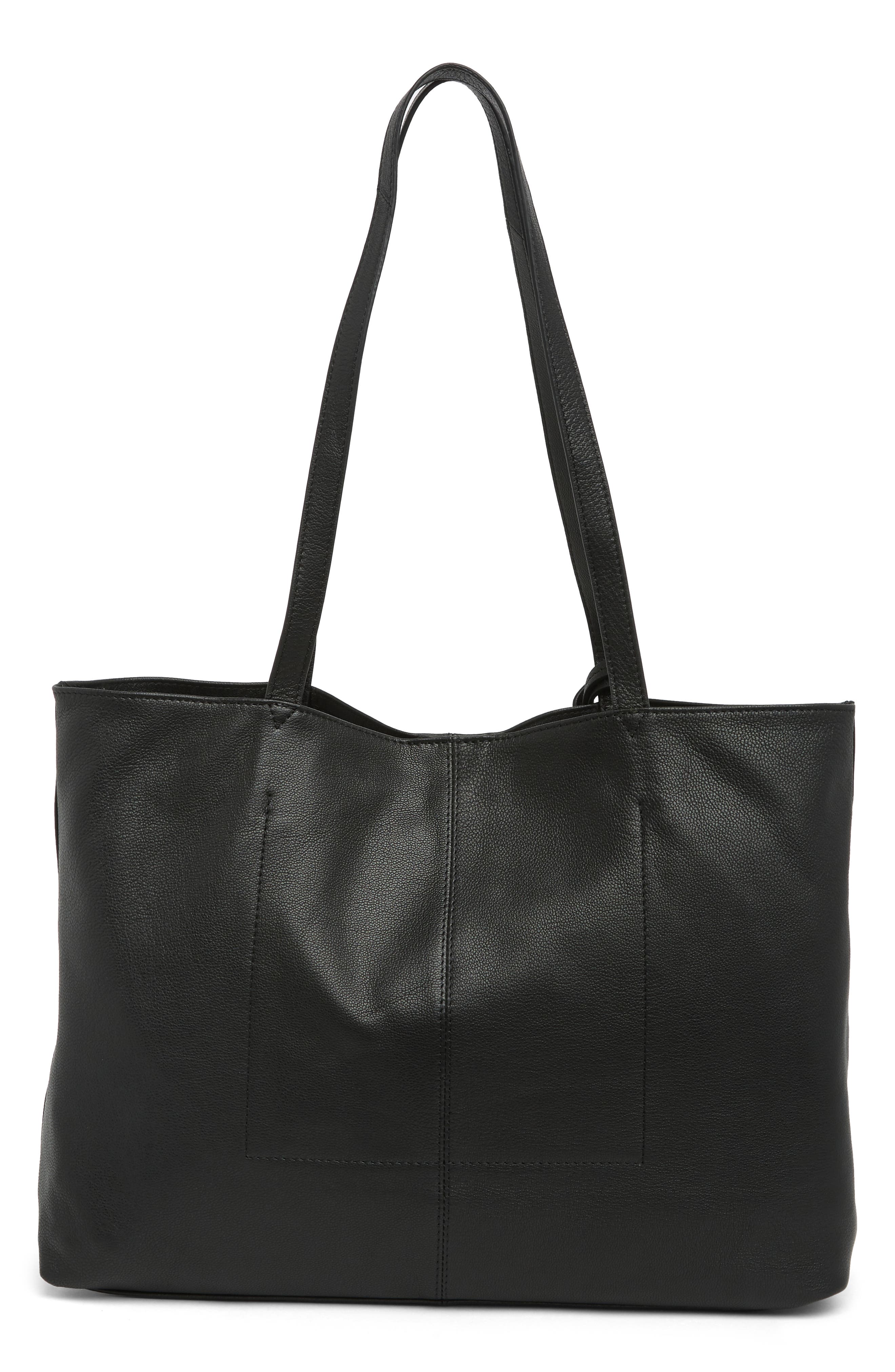 Mora Leather Tote, Alternate, color, BLACK