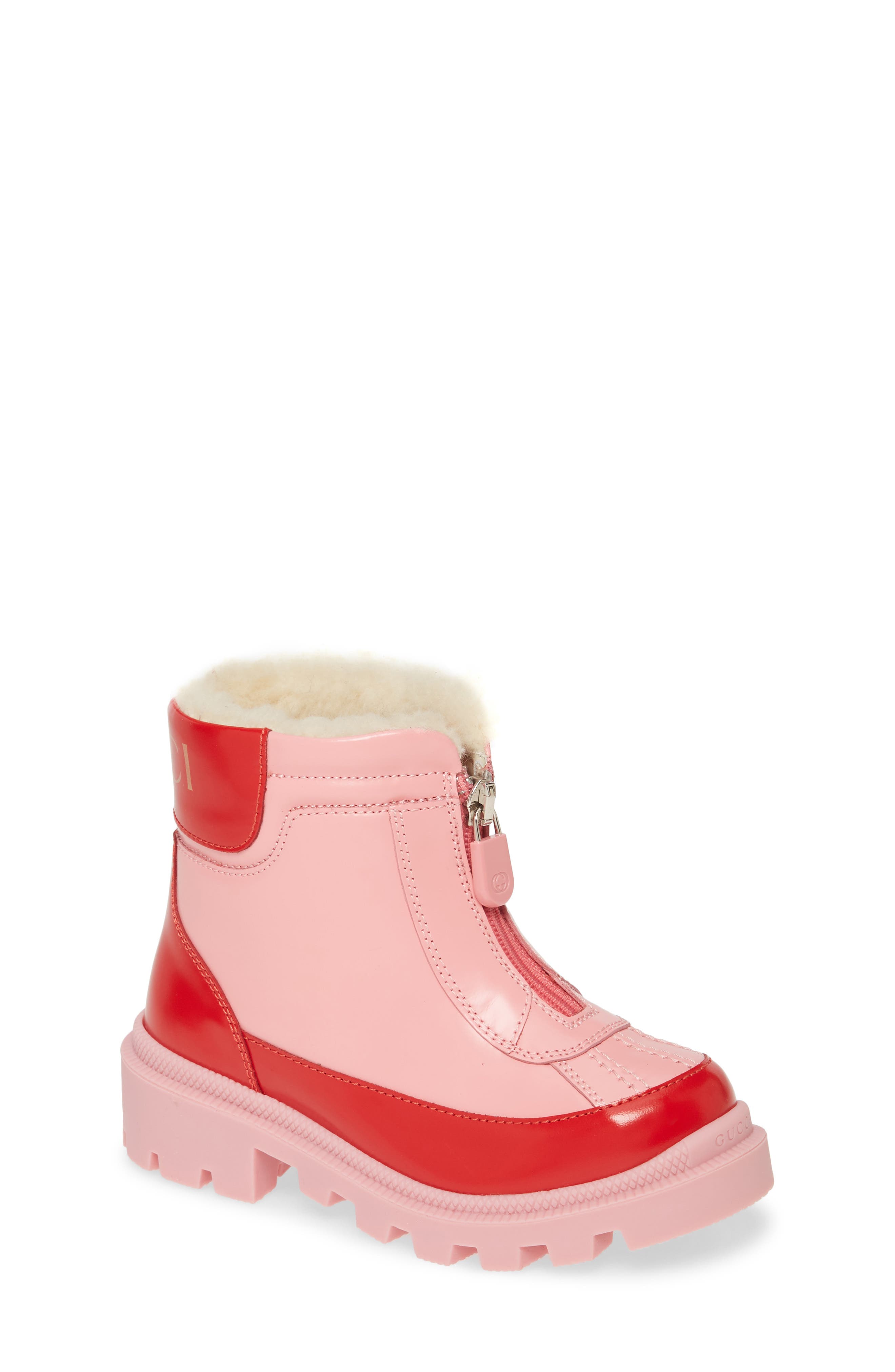 Gucci Cree Faux Fur Lined Boots, Main, color, 